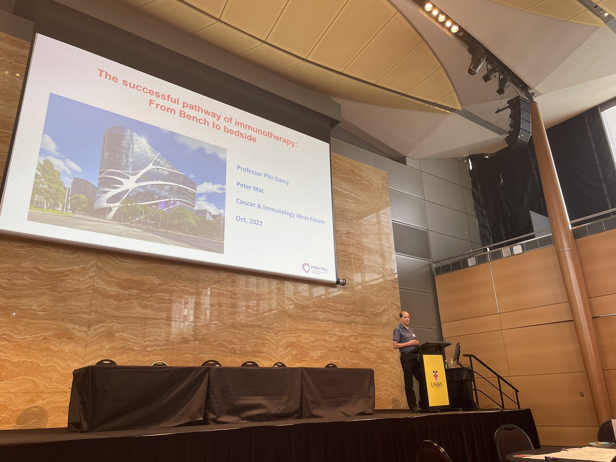 CancerImmIdeas's tweet photo. Professor Phil Darcy from @PeterMacCC talks about CD19 CAR T cell therapy, the milestones and ways to overcome obstacles for this therapy! #CIIF22 https://t.co/fDHUKb1u28