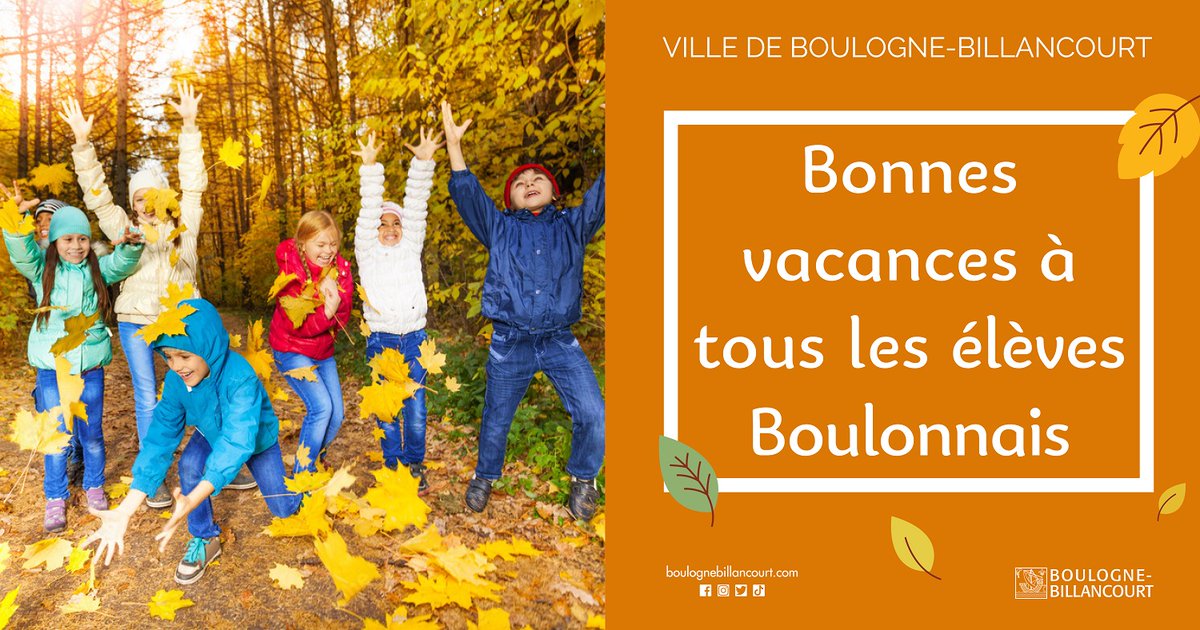 Bonnes vacances à tous les élèves Boulonnais 🍂😋 @OTBB92 @BIJBB