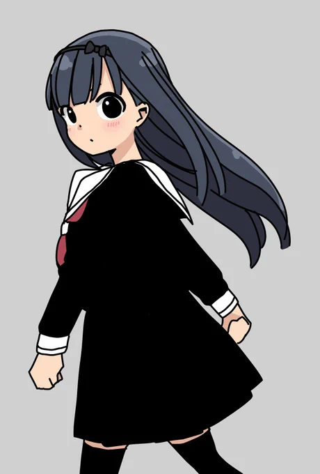 佳子は逆にロングでというリクエストがあったので。もともと佳子は初期案ではロングでした。#ぼっち生活 