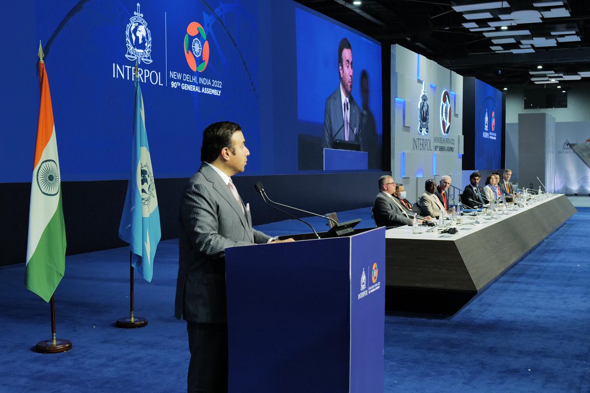 AhmedNAlRaisi's tweet photo. Discussions at #INTERPOL90GA have been thought-provoking thus far. We have been united in our vision to:
1⃣ Enhancing our databases
2⃣ Strengthening capacity-building efforts
3⃣ Building stronger relationships with member countries https://t.co/eI2SB11nBH