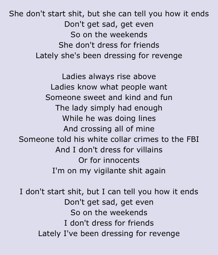 vigilante shit — lizzie young