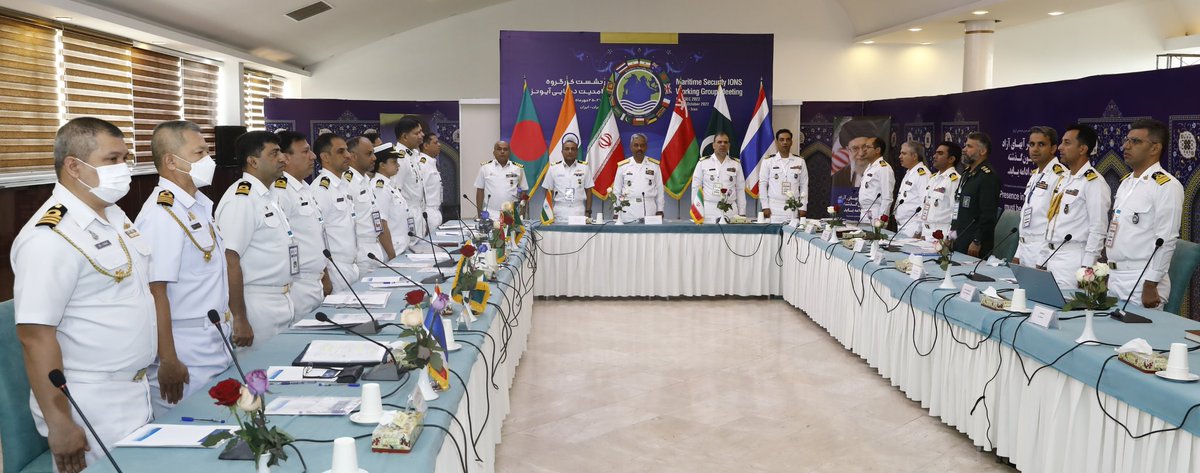 3rd Meeting of IONS Working Gp on #MaritimeSecurity held at #Tehran 17-19 Oct 22, co-chaired by #IndianNavy & Islamic Republic of Iran Navy. Participants exchanged views on collaborative actions by IONS Navies towards ensuring effective Maritime Security in IOR. @India_in_Iran