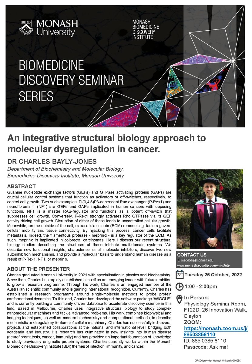 For anyone who is interested - I'll be giving a seminar on Tuesday the 25th discussing our recent NSMB and Nat Commun work. The zoom link is below:
monash.zoom.us/j/88503856110

Message me or any of the coauthors for the passcode to join. <a href="/LuptonCJ/">Chris Lupton</a>