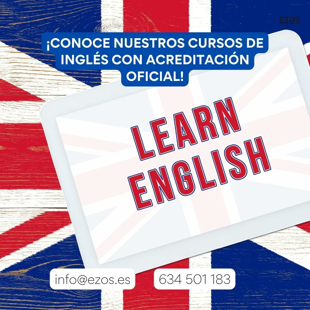 ezos_es's tweet photo. Conoce todos nuestros cursos de inglés gratis con acreditación oficial en https://t.co/hDhD13awxB
 #formaciongratis #formacionmurcia #Murcia #EmpleoCartagena #empleo #administracion #cursos #ezosformacion #Bachillerato #formacionsef #cartagena #sinestudios #cursosmurcia #SEF https://t.co/QI2d21FjoS