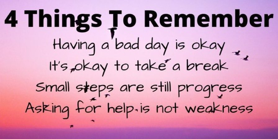 KerryEldridge1's tweet image. Friday’s thought of the day and things to remember. Please talk to someone as there is support for you #ItsOkToHaveABadDay #SmallSteps #MovingForwards