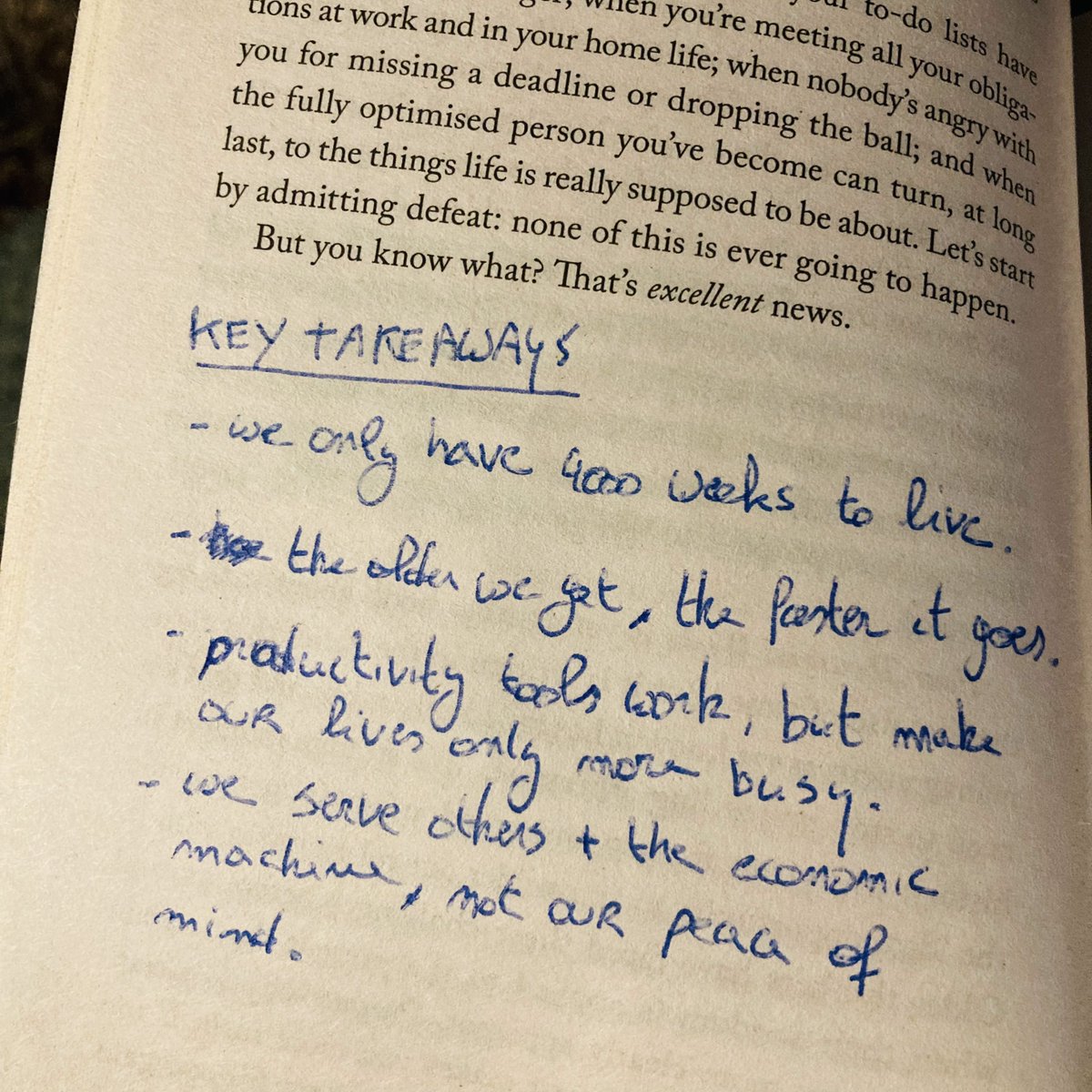 Trying out the note-taking method of <a href="/AlexAndBooks_/">Alex & Books 📚</a> in Four Thousand Weeks by <a href="/oliverburkeman/">Oliver Burkeman</a>