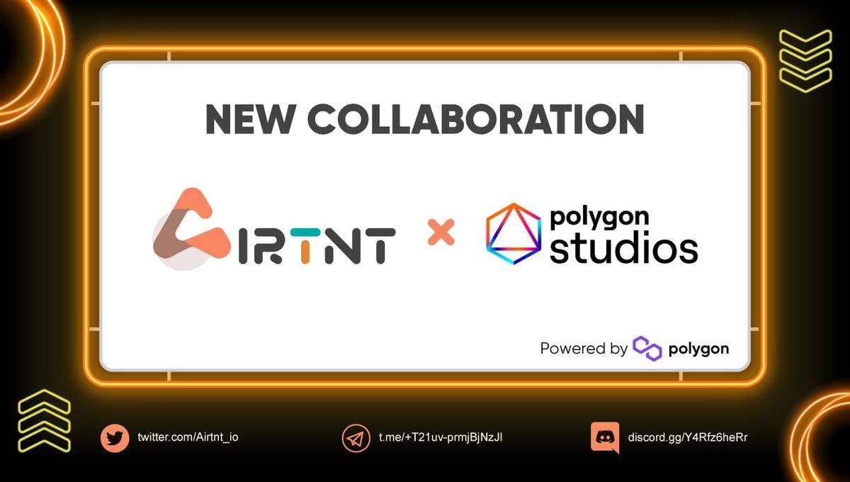 AIRTNTOFFICIAL's tweet photo. 🎉 AirTnT x PolygonStudios Partnership 발표 🎉
✈️ NFT와 WEB 3.0 생태계 확장을 위해 PolygonStudios과 전략적 파트너십을 맺었습니다🎉
🏡Webpage : https://t.co/MCwF8XNFiT 
💎Twitter : https://t.co/HXZvKzLmKX
❤️Discord : https://t.co/HWFJwS6nVp
#AirTnT #t2e #M2E #여행 https://t.co/IVPTU2zTav