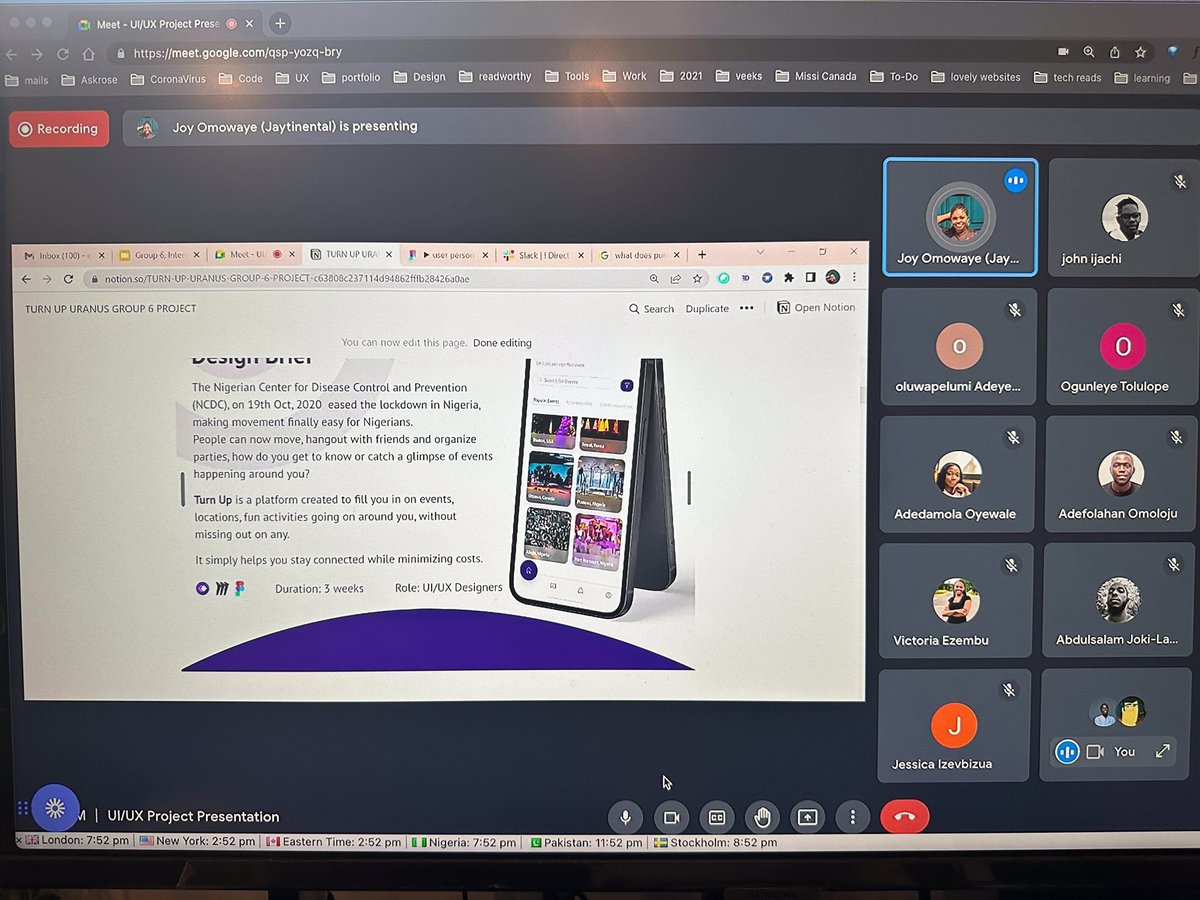 OmowayeJoy's tweet photo. Fast forward to the presentation I did for the project I and my team worked on😉😋 An Event Finder App, imagine an app that actually beats all the event finder apps you’ve seen or used? Not the ones that limit  you, bombard you with ads and leave you scattered when finding events https://t.co/q1GSTdw0yB