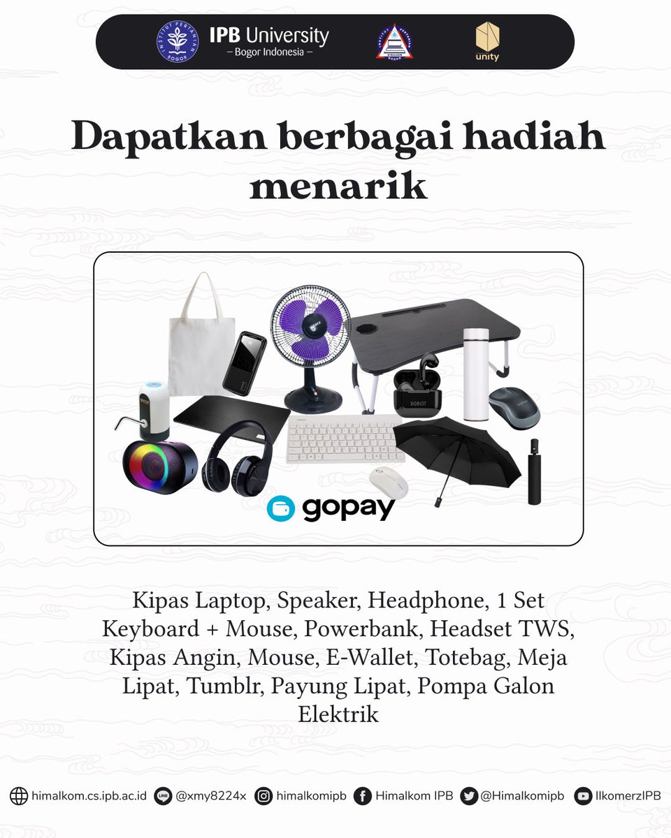 Divisi Riset dan Teknologi Himalkom saat ini mengadakan riset terakhir, yaitu Grand Survey. 

Pengisian survei :
21 - 31 Oktober 2022

Link survei :
ipb.link/grand-survey20…

Website Himalkom :
himalkom.lk.ipb.ac.id