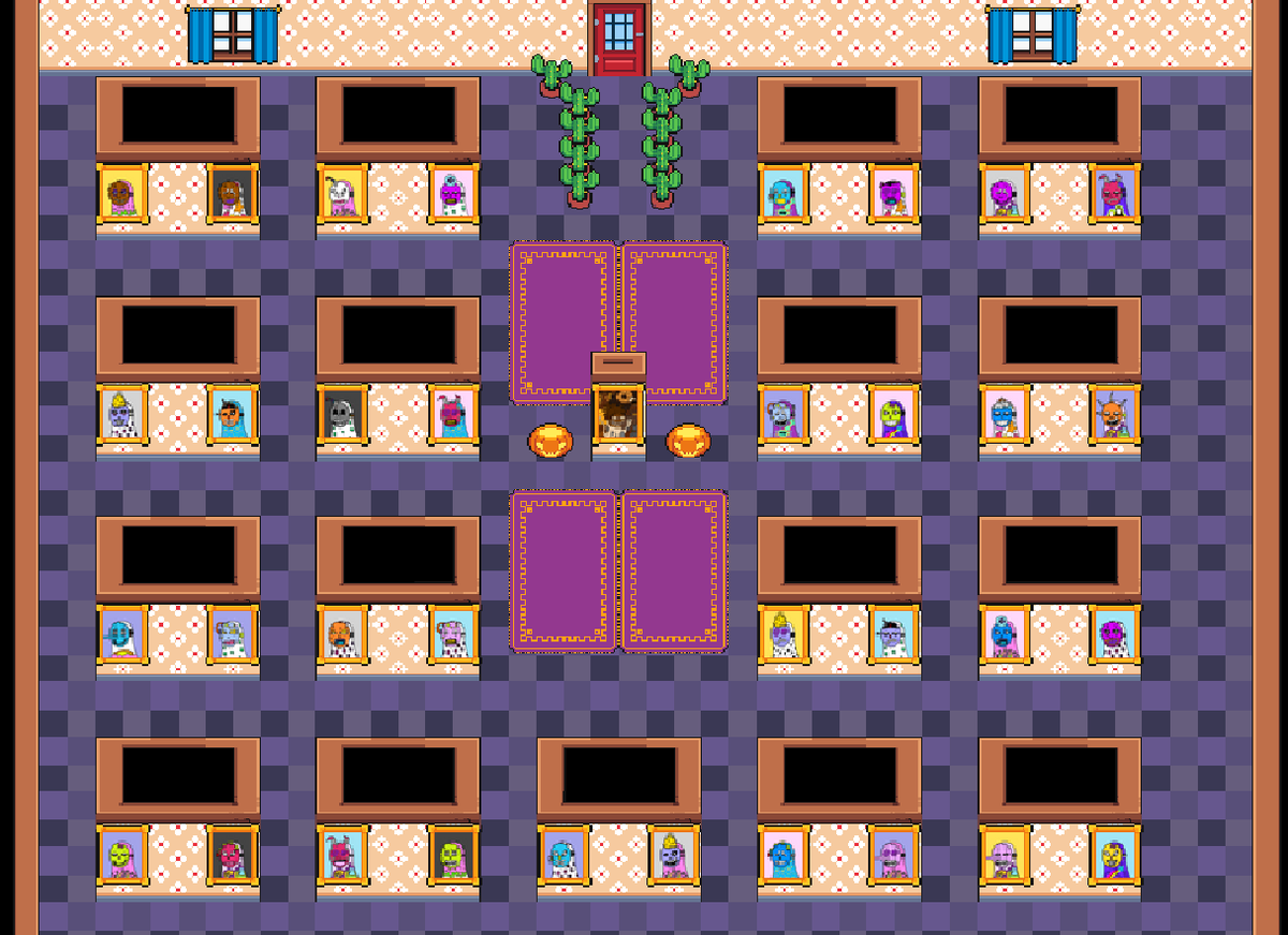 VPitnaik's tweet photo. look at this beautiful @ELCOCO_XYZ collection room I made in @TheDeFimons apartment builder ! soon I can roam around this room and adore my cold hearted cocos !!! #NFTCommmunity #P2EGame #khoff #NFTartists https://t.co/Pt33lg8v0z