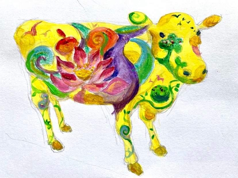 WorldPeaceHaNa's tweet photo. I got the so good news that my cow design was chosen!🥰🖼
#Christchurch #A&amp;PShow #Newzealand  #artist #art https://t.co/9ZX82HDUQv