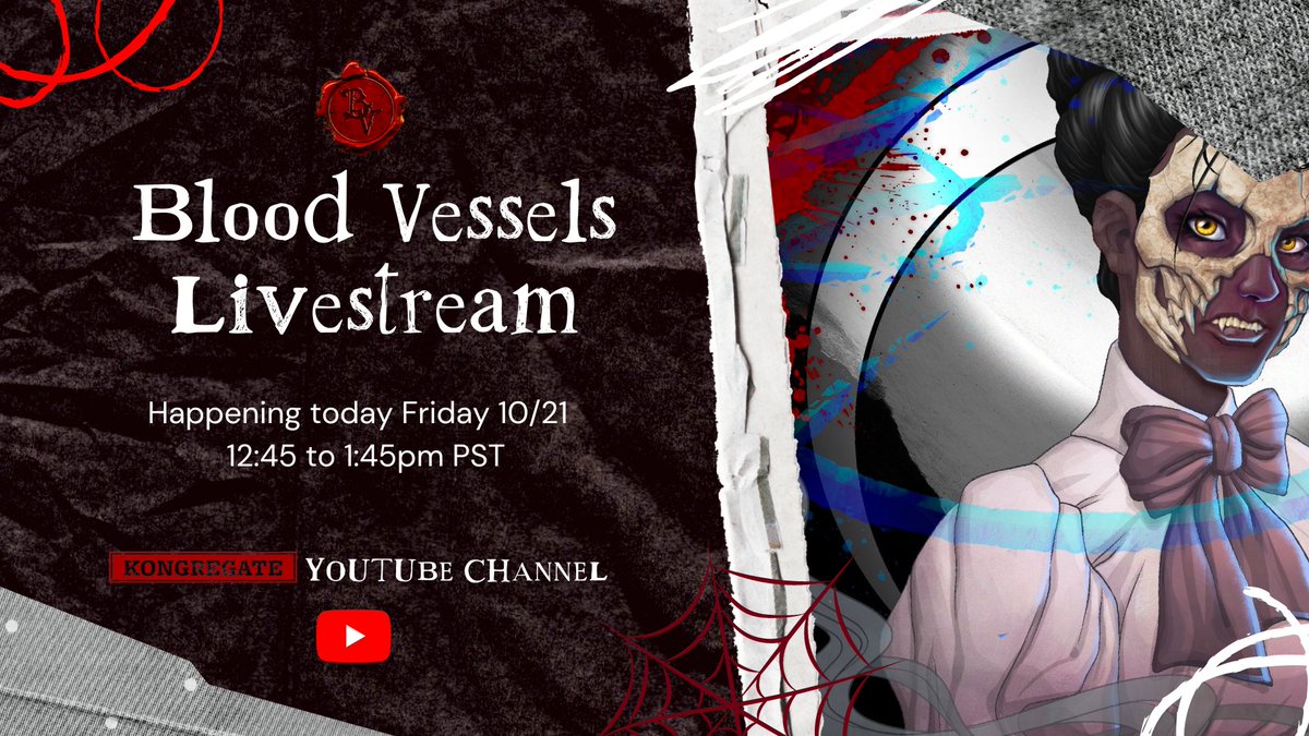 🧛‍♀️ Blood Vessels livestream is happening today Friday 10/21 from 12:45 to 1:45pm PST before the Blood Vessels mint!
 
bit.ly/3VY81qD

#vampires #halloween #nftcommunity #web3game