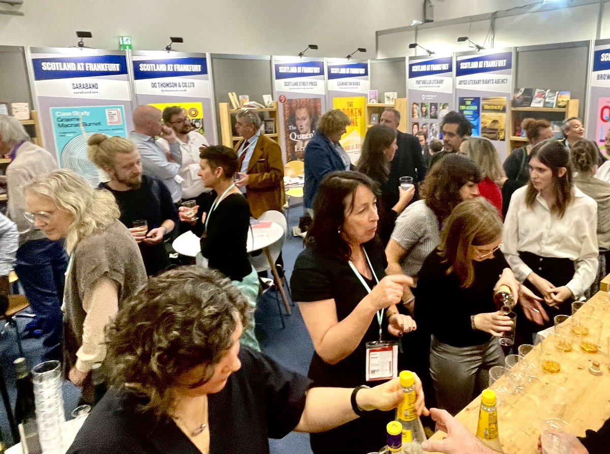 The vital event of the networking year with <a href="/PublishScotland/">Publishing Scotland</a> supported generously by <a href="/Arranwhisky/">Arran Whisky</a> 🥃 at the #FrankfurtBookFair A few drams with new and old friends. What’s not to like? #FrankfurtBookFair2022 #whisky #scotland 🏴󠁧󠁢󠁳󠁣󠁴󠁿