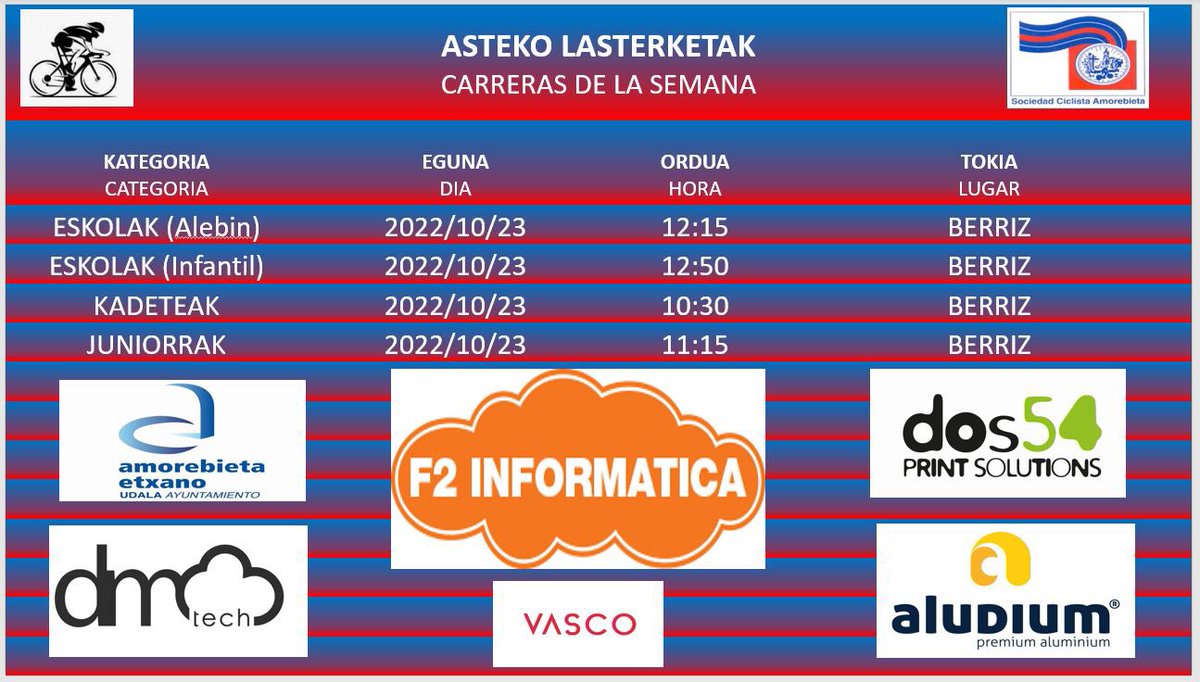 Sdad Cicl Amorebieta (@scamorebieta) on Twitter photo 