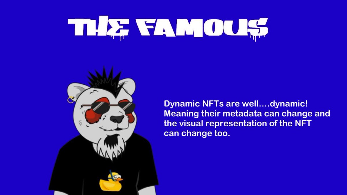 Interesting article about dynamic NFTs .. a tech we are using for the benefit of some of our upcoming NFT collections link.medium.com/2fDnssVzhub
#NFTs #DNFTs #streetwear