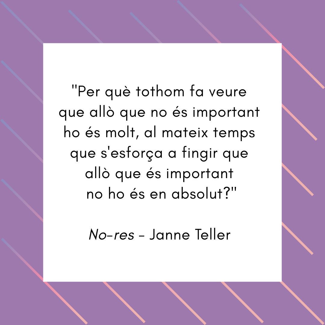 citesdellibres's tweet photo. "Per què tothom fa veure que allò que no és important ho és molt, al mateix temps que s'esforça a fingir que allò que és important no ho és en absolut?"

No-res de Janne Teller.

Comanegra, 2021.

Traducció de Sofia Pasqual Pape.

#cites #llibres #nores #janeteller @Comanegra https://t.co/KRBTKlEZYs