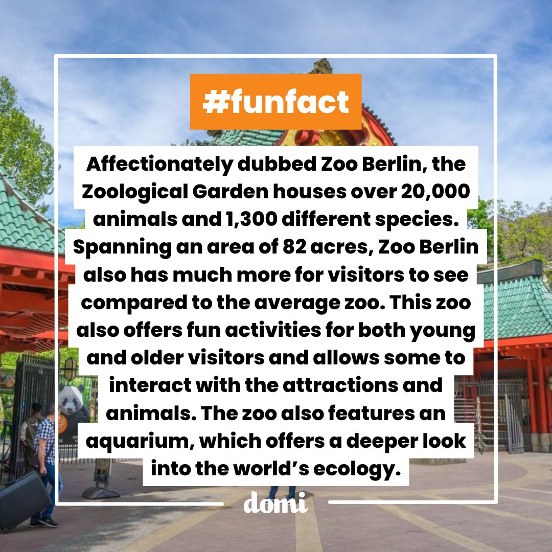 #FunFact The Zoological Garden in Berlin is considered the most visited zoo in the world. 🐒🐘

-
#WohnungsSucheBerlin #WohnungBerlin #BerlinFlats #BerlinWohnung #berlin #zoo #animals