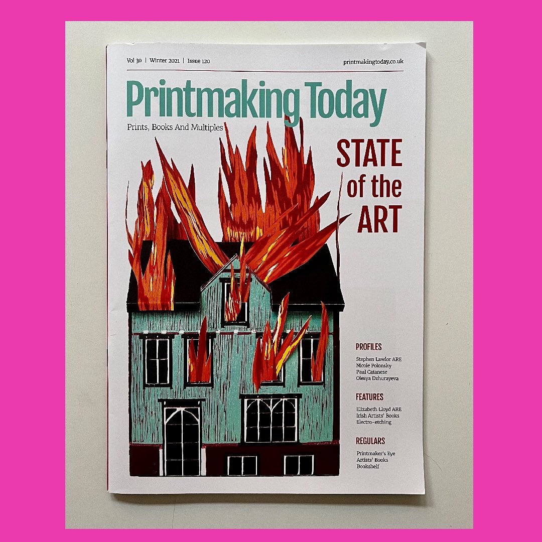 Last few days to enter our graduate award ‘State of the Art’. Apply by 26 October with images, artist’s statement and brief CV. Full details in the autumn issue and on our website.

One of last year’s winners made the cover with her print, ‘Fire House’ <a href="/Alejaguilarcab/">Alejandra</a>
