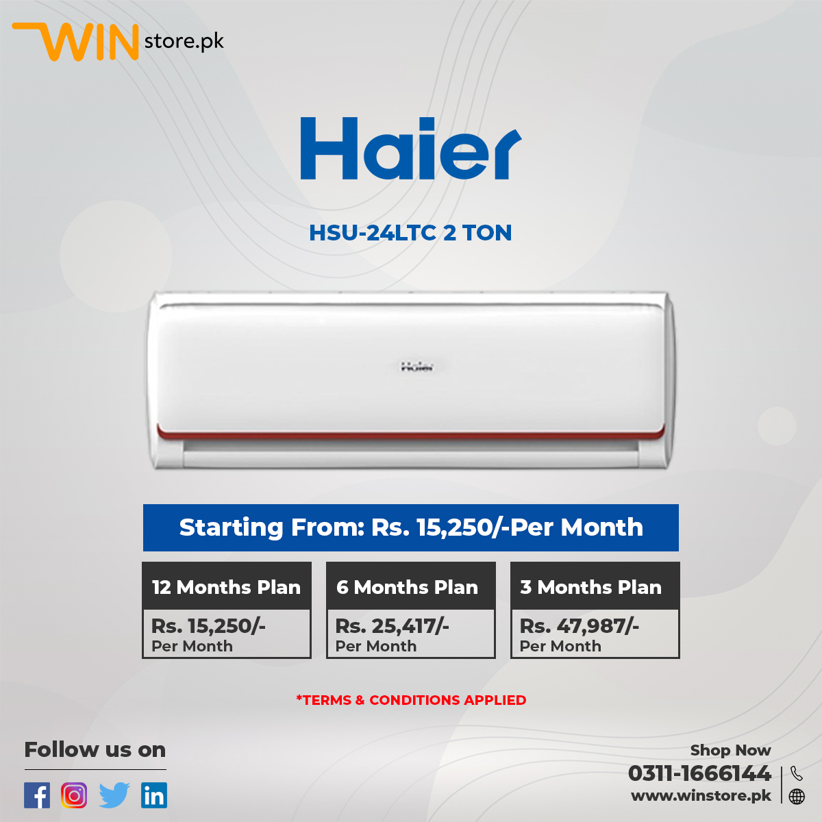 Winstorepk's tweet photo. Buy your favorite mobiles on Easy Monthly (IJARAH) Installments with no credit card requirements. 🤩
🛍️Shop now!
https://t.co/U0dZXBBlm1
Download the Winstore App!
✅ No credit card requirement
✅24/7 customer service
✅Easy Return Policy
#ordernow #winstore #installments https://t.co/TQjCEjApI2