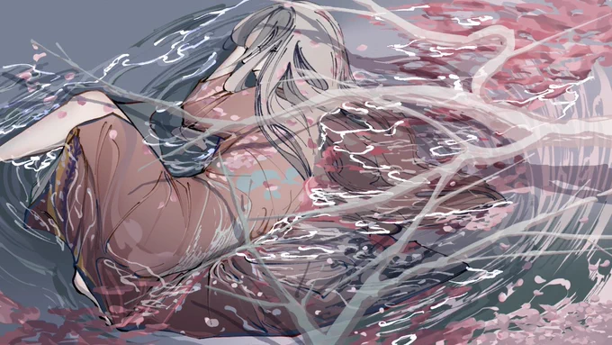 前描いてたこういうテイストに近い絵をいま描いてるしばし待たれよ 