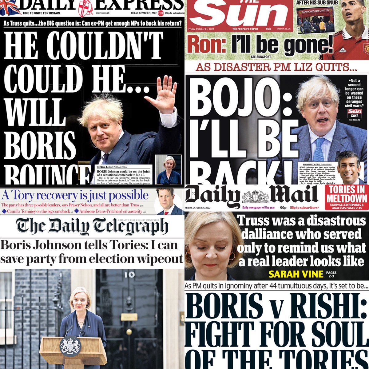 Dear <a href="/Daily_Express/">Daily Express</a> <a href="/Telegraph/">The Telegraph</a> <a href="/TheSun/">The Sun</a> <a href="/MailOnline/">Mail Online</a> <a href="/DailyMailUK/">Mail+</a> and <a href="/daily_express/">Daily Express</a>; I know they’re your guys and everything but don’t you think at this stage you’re backing the wrong horses. Talking about rolling a turd in glitter 💩