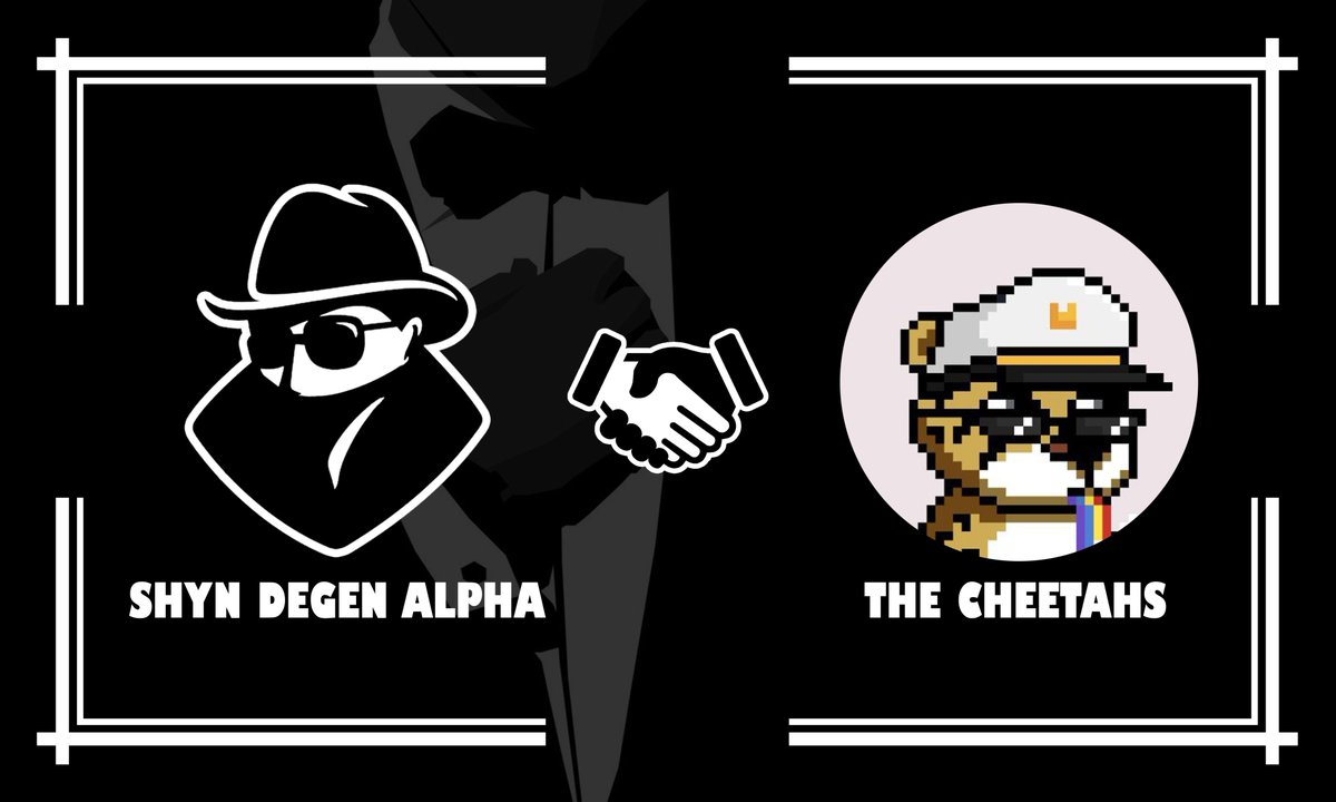 🎁 The Cheetahs x Shyn Degen Alpha 🎁

🎁 2x Whitelist Spot

Must Follow ALL :
- <a href="/TheCheetahNFT/">The Cheetahs</a>
- @ShynDegenAlpha
- <a href="/hammasmari/">Smaris</a>
- @TanNguyenR
- Retweet , Like , Tag Friend

Reward 24 hours! ⏰
#NFT #NFTGiveaway
