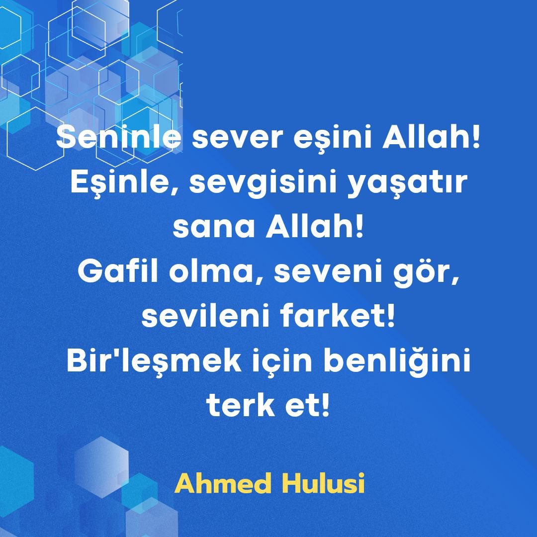 SENİNLE SEVER EŞİNİ ALLAH!