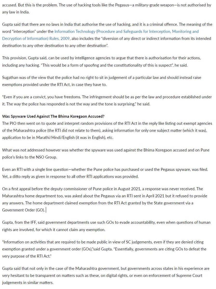 Phineas James On Twitter: Huge #Pegasus Story Out Of India. Trade  Documents Obtained By @Occrp Indicate Purchase By Intelligence Bureau Of  Hardware That Could Be Used For Spying. Per @Tenacioustek: Strong And