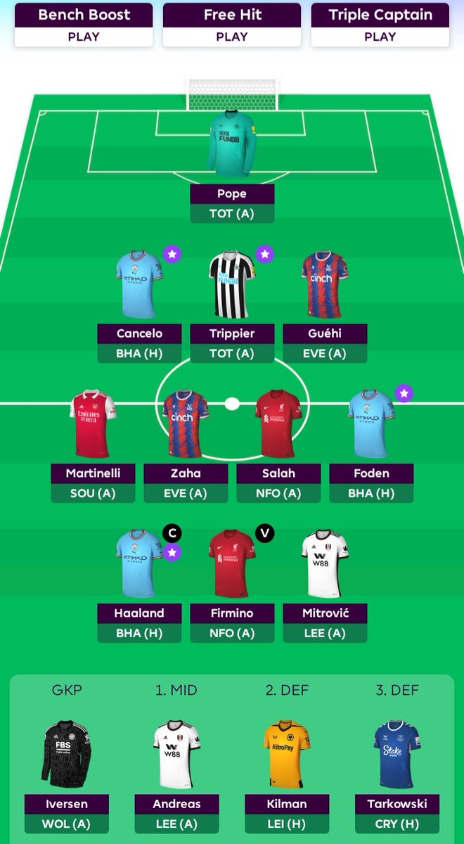 FPL___Nerd's tweet photo. 🔒 and loaded GW13
Bowen 🔀 Foden
🧢 Haaland
🏦 0.5m
🌍 182k
Good luck all #FPL  #FPLCommunity https://t.co/FmwZ3sm8YY