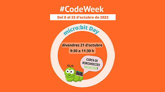 xtec's tweet photo. En una estona començarà la jornada lúdica de programació #MicrobitDay on es farà una cursa de #roboinsectes! La podreu seguir en línia!
🟠 #MicrobitDay: divendres 21 d'octubre
🔗 https://t.co/lnFz44pG0l
#AlsCentres #CodeWeek https://t.co/jr3OeK3nVY