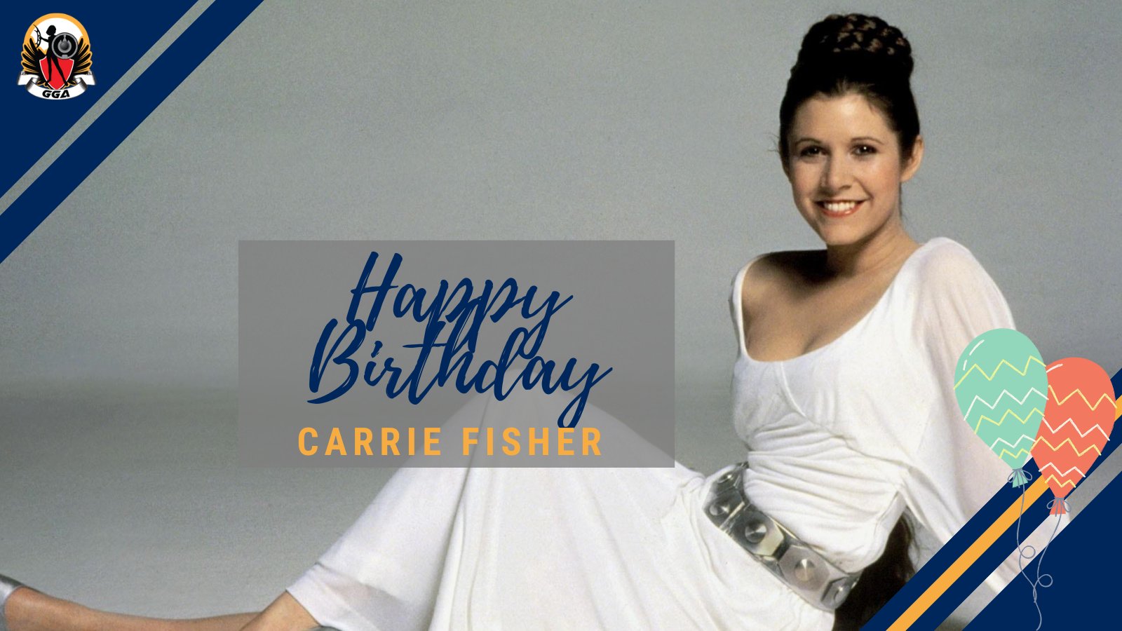 Happy Birthday to the inimitable, immortal Carrie Fisher.    