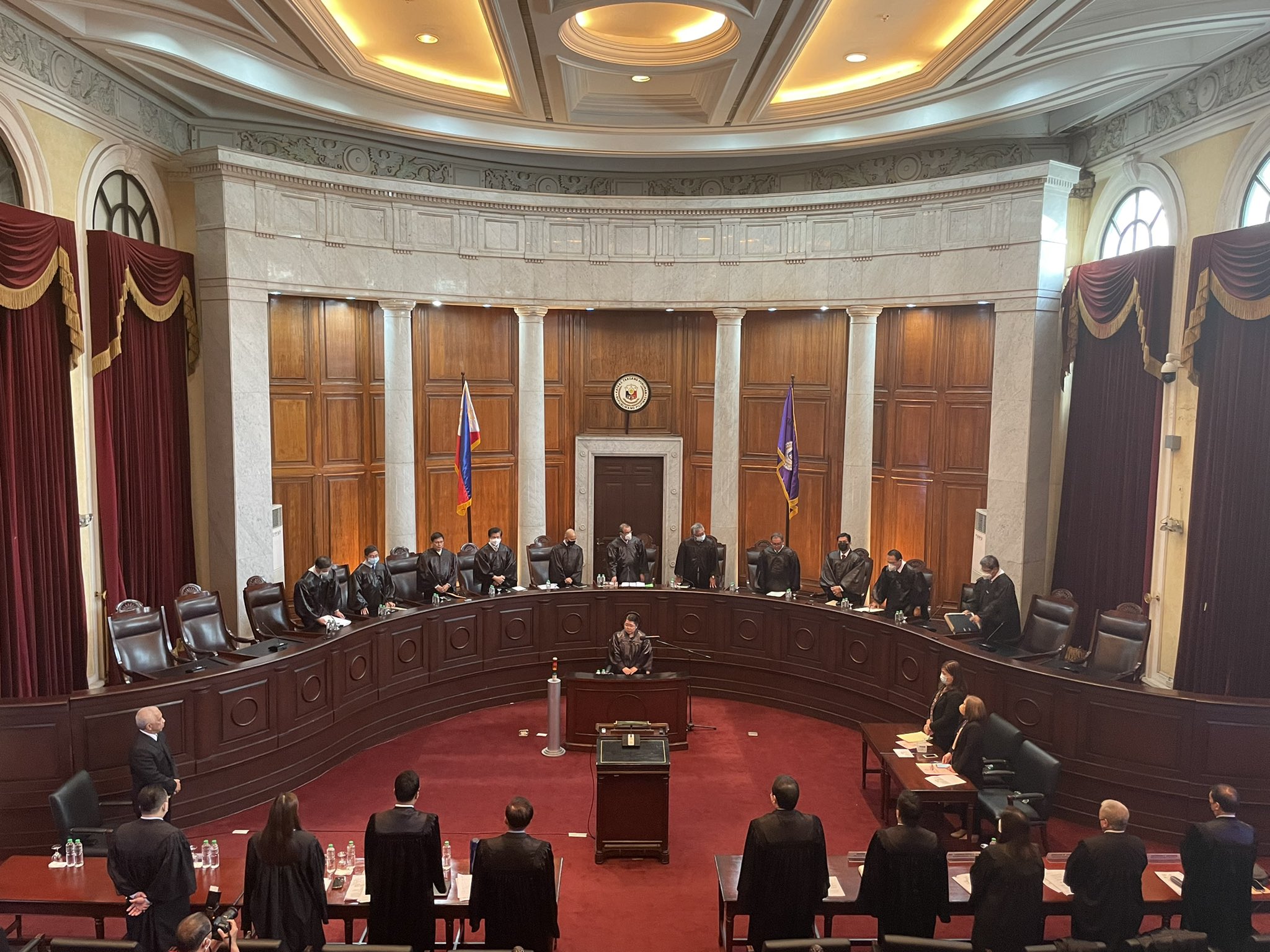 Philippine Supreme Court Public Information Office X The Court is now in session for the Oral Arguments in G.R. No. 263590 Macalintal vs COMELEC and Office of the President BarangayElections2022 RA119...