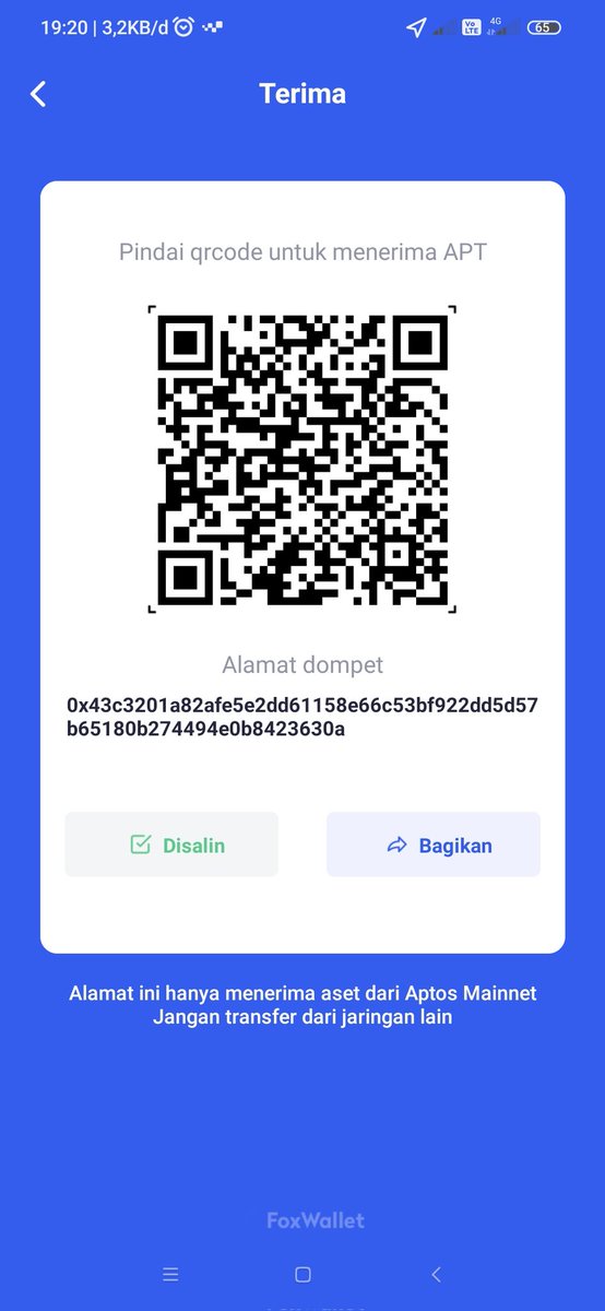 Hilwi14's tweet photo. @FoxWallet @AptosFoundation @AptosNews1 @aptos_news @AptosEcosystems @AptosNewsHQ 0x8056a9902aacf1873a2abc277ad69d59af7324f11f25749a3f0926e284e2f708 https://t.co/nzEQOqU6Zs