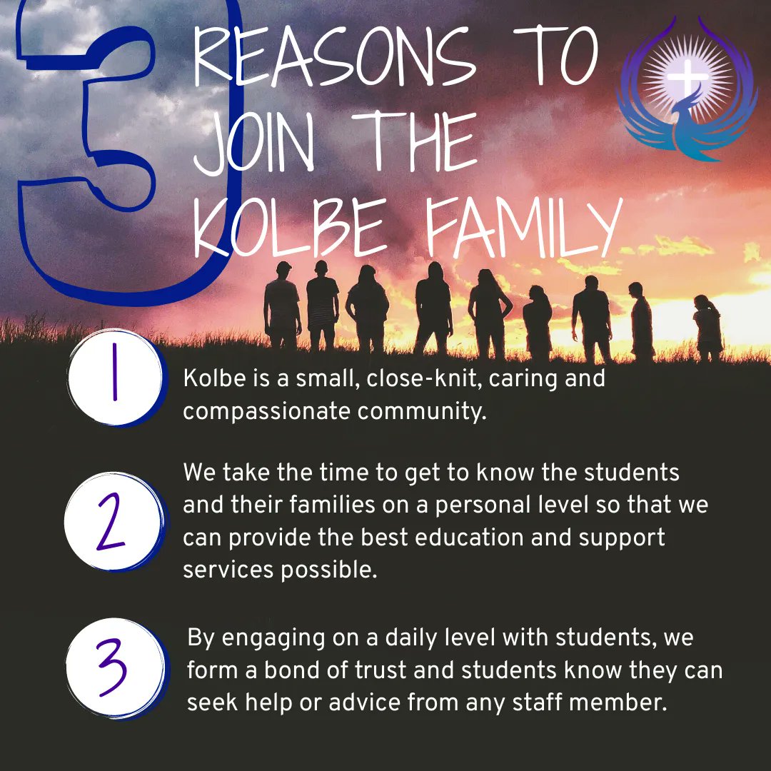 Kolbe Academy is more than just a school, we are a family.  Our students receive an Individualized education in a safe, compassionate, Christ-centered school.  
To learn more, visit:  buff.ly/3s5hwXj