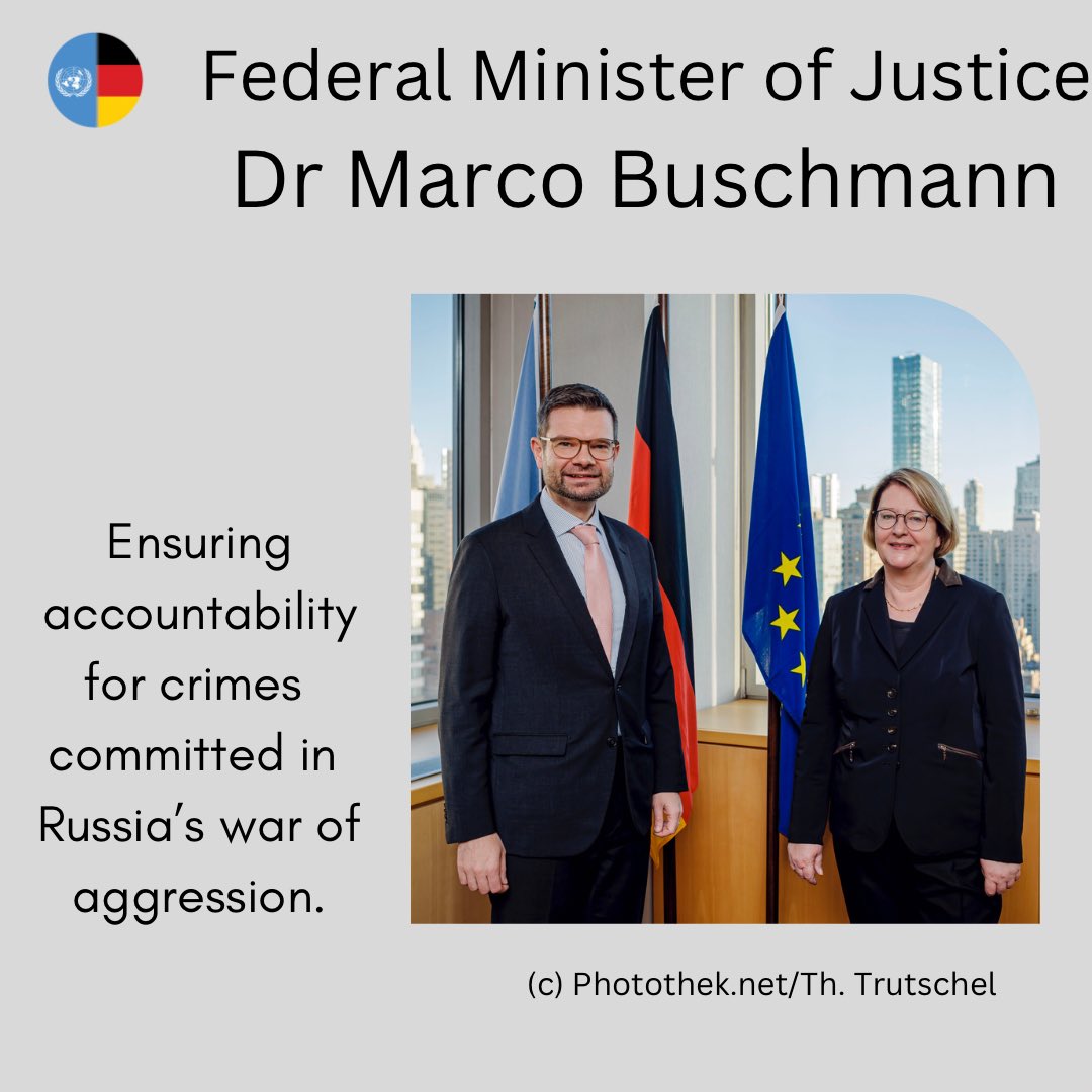 A warm welcome for @MarcoBuschmann, Germany’s Minister of Justice, to New York and @GermanyUN. Defending the UN Charter requires our action in all fields, not least to help ensure justice & accountability. Good to meet with @AminaJMohammed 🇺🇳 and @SergiyKyslytsya 🇺🇦 today.