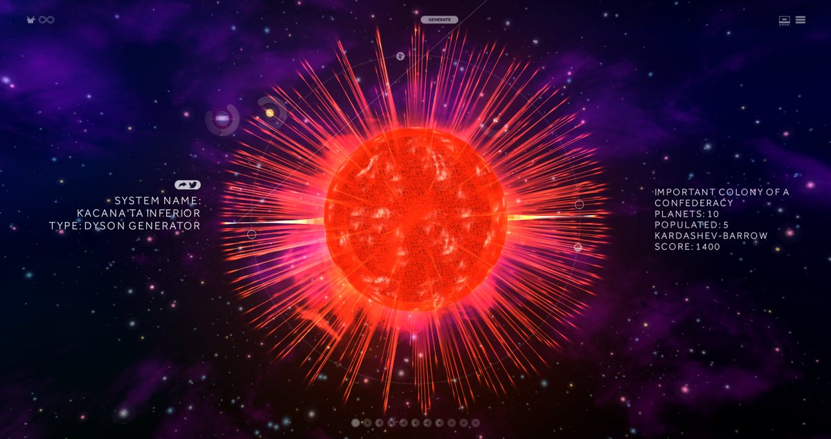 _pocketverse's tweet photo. TRAVEL TO SYSTEM KACANA'TA INFERIOR
TYPE: DYSON GENERATOR

important colony of a confederacy
planets: 10
populated: 5
kardashev-barrow score: 1400 
https://t.co/Q2jqib8s7l
 #nfts #space #pocketverse https://t.co/Xq7jNhGIgn