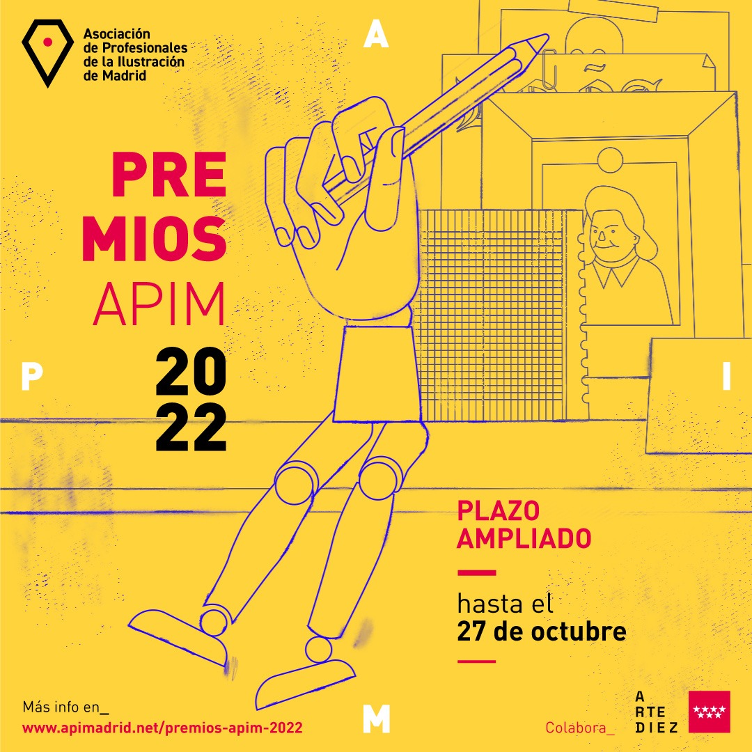 apimIlustracion's tweet photo. ‼️ Ampliado el plazo para presentar candidatura a los #PremiosAPIM ‼️
🗓️ Hasta el 27 de octubre podéis enviar vuestros proyectos para los #PremiosAPIM2022
👉 Información y bases https://t.co/q6wrv1nyqM…
#PremiosIlustración #APIM #Ilustración #Cómic #Animación #vfx #Madrid https://t.co/3DWGAwe8ig