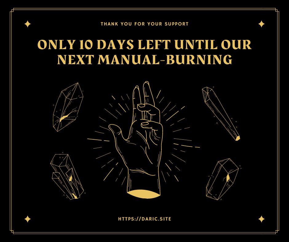 💎<a href="/Daric_RIC/">Ꭰaric</a>💎
📅 Launch date: Sep 01, 2022

🔥 Only 10 days left until our next manual-burning 🔥

♻️ Easy access to all links: linktr.ee/Daric_RIC

Please support the project by voting at:
coinsniper.net/coin/39007 
gemhunters.net/coin/daric/ 
coinscope.co/coin/ric
