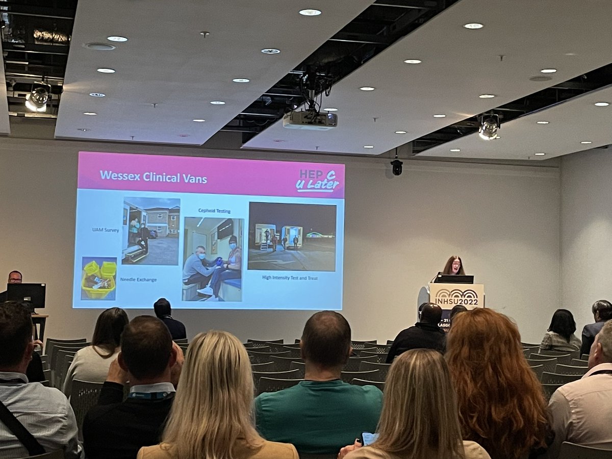 DrSaraCroxford's tweet photo. As always, inspired by the work being done by @HansfordLouise @SeanCaddy5 and colleagues at @HepC_U_Later to engage people who use drugs through the Wessex clinical van! #INHSU2022 https://t.co/nK0woFpotV