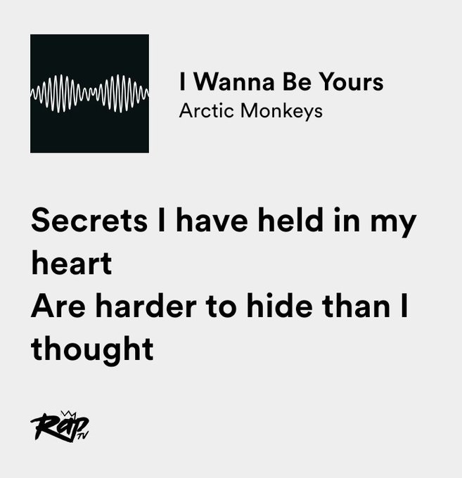 Relatable Iconic Lyrics On Twitter arctic Monkeys I Wanna Be Yours Relatable iconic lyrics on twitter arctic monkeys i wanna be yours