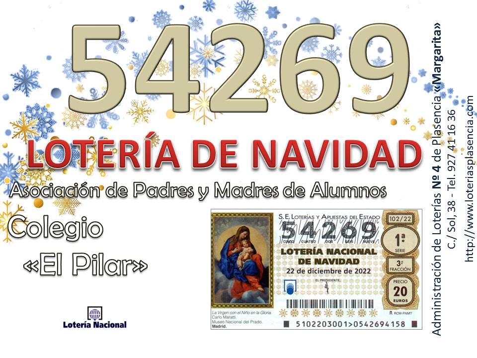 margaps's tweet photo. Asociación de Padres y Madres de Alumnos Colegio "El Pilar" ya tiene a la venta la lotería para el sorteo de Navidad, como cada año su número abonado, el 54.269. Suerte!!!
https://t.co/Ia88m1UK9Y
 #premios #sol38 #loteria #margarita #navidad #colegio #elpilar #ampa #asociaciones https://t.co/hGtQYNCNC2