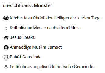 UnsichtbarRelWi's tweet photo. Und wieder sind wir gewachsen: un-sichtbares #Münster bietet ab sofort 6 religionswissenschaftliche Audioguides, erarbeitet von Studienrenden unter Anleitung von Anja Lüpken und @c_roether. Hier: https://t.co/9nGvgxpRGE https://t.co/Y4VVp3GGxv