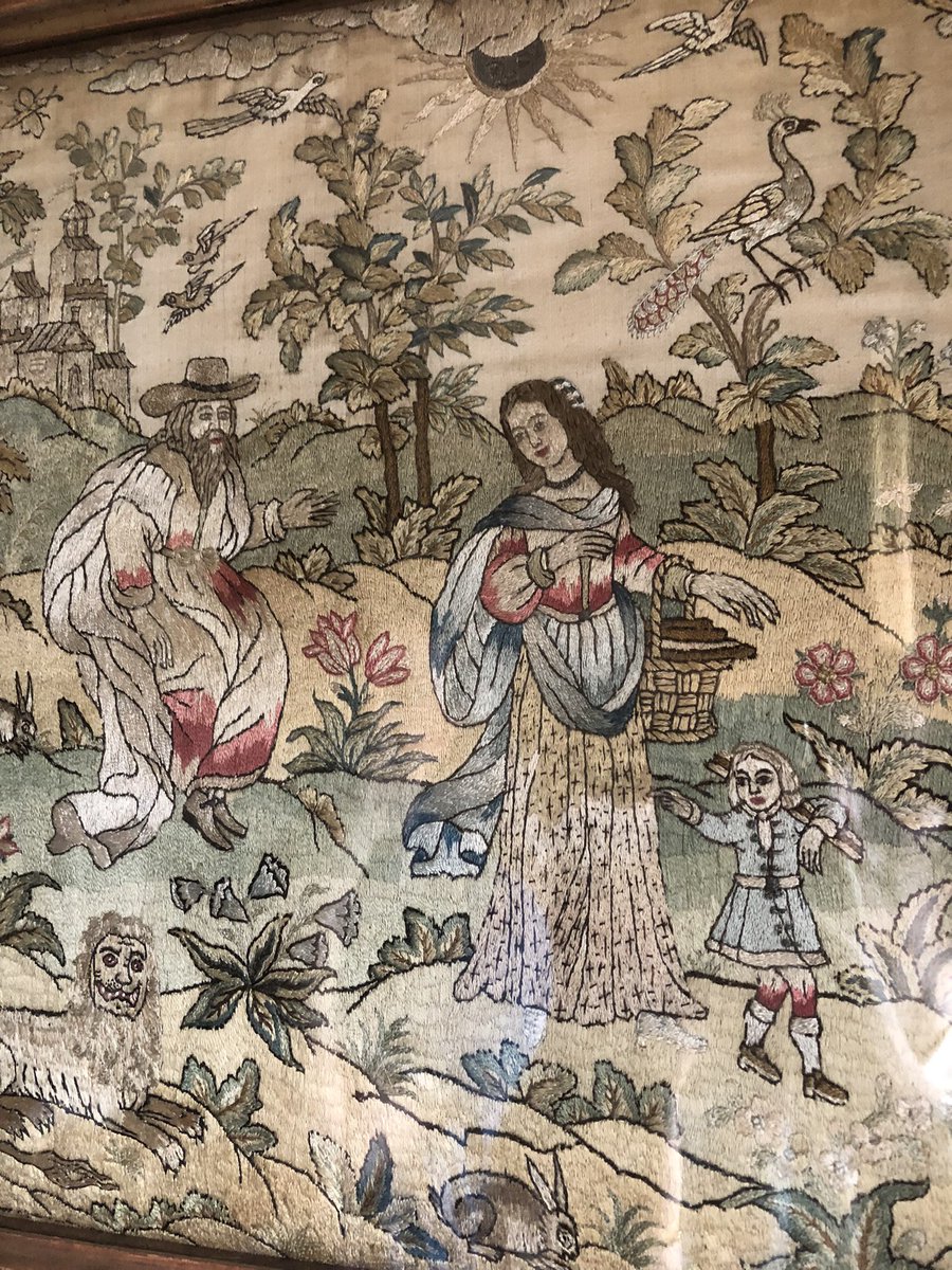 IsabellaRosner's tweet photo. Finally got to see @NTFentonHouse’s amazing collection of 17th, 18th, and 19th-century embroidery today and what a joy it was! What a stunning array of stitching! Special thanks to @askeyjames for meeting with me, sharing my enthusiasm, and fielding my many questions https://t.co/5miv97JaCF
