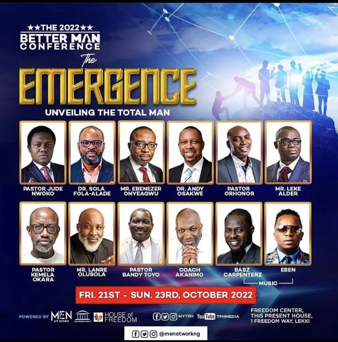 MyTPH's tweet photo. THE BETTER MAN CONFERENCE 2022 is here! 🚀

As men in these peculiar times; we need to learn to stand our ground, build fortitude in different areas of our lives and become THE TOTAL MAN in Christ!

Join our incredible lineup of speakers in person &amp; online - YouTube (TPH Media) https://t.co/s3qulykwUQ