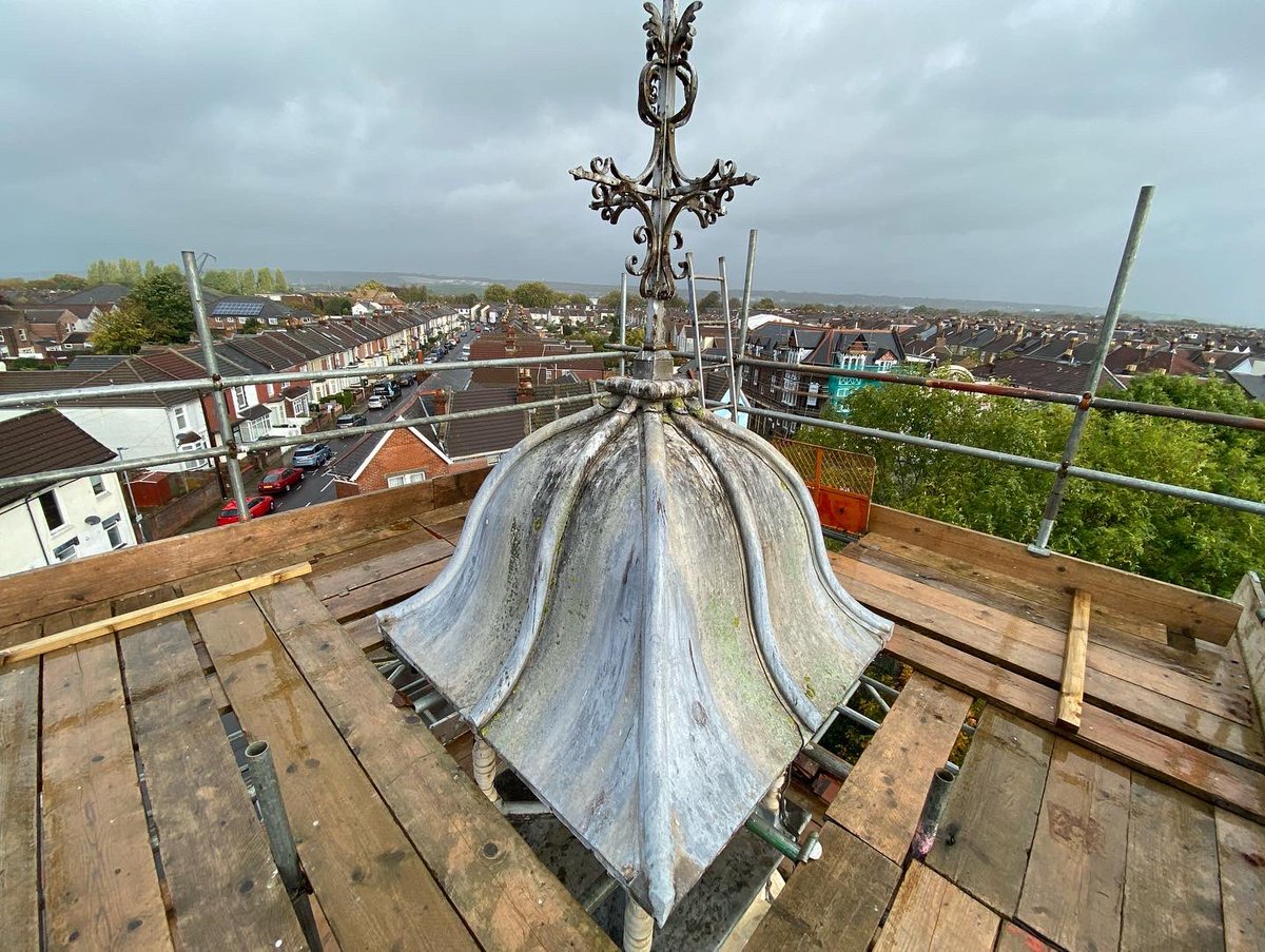 BHArchLtd's tweet photo. Site visit today to #photograph the #cupula #Tower #stamshaw #school in #Portsmouth before itโs removed on Monday #high #crane #removal https://t.co/IYuEsgktXi