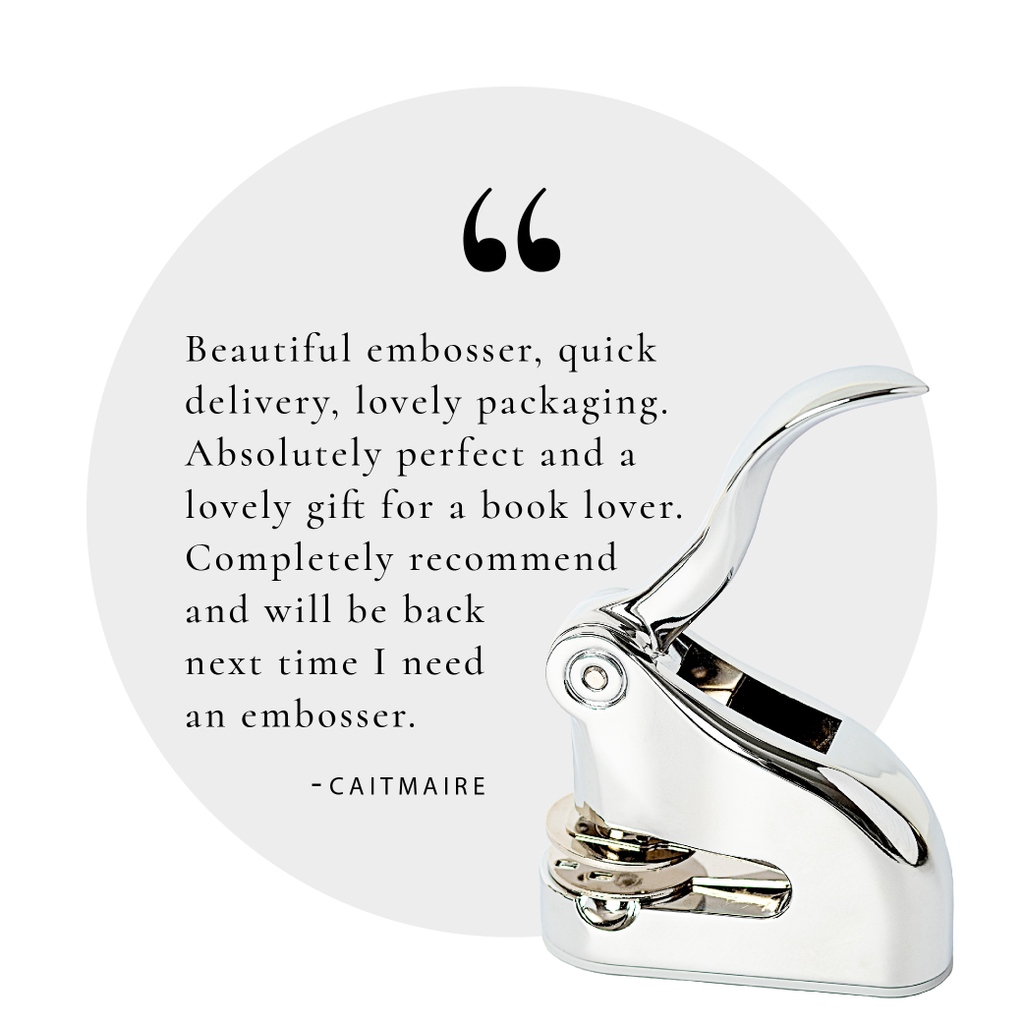 Let Cait fill you in on the experience of purchasing from us! An embosser to use on their beloved library truly is the essential gift for any book lover.

#giftsforbooklovers #xmasgifts #irishmade