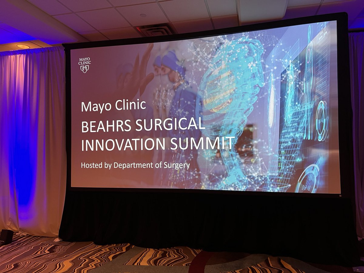 CurrentSurgical's tweet photo. It was an honor to present at the inaugural @MayoClinic Beahrs Surgical Innovation Summit. It inspires us to keep pushing forward when some of the world’s best doctors tell us how the technology we are developing can make a difference to patients. That’s why we do this. https://t.co/JfuDmJBfdK