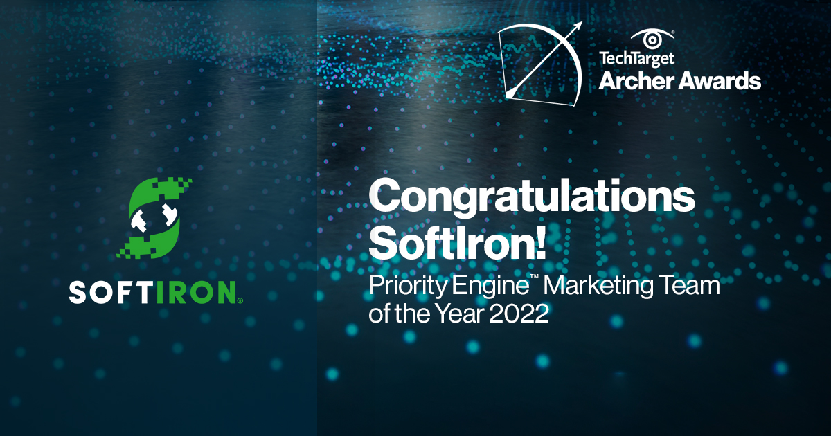 We are thrilled to recognize @SoftIron as the 2022 APAC Archer Award winner for Priority Engine Marketing Team of the Year🎉 Congratulations on your incredible achievement! For more information on this year's #ArcherAwards recipients: bit.ly/3j18PX0