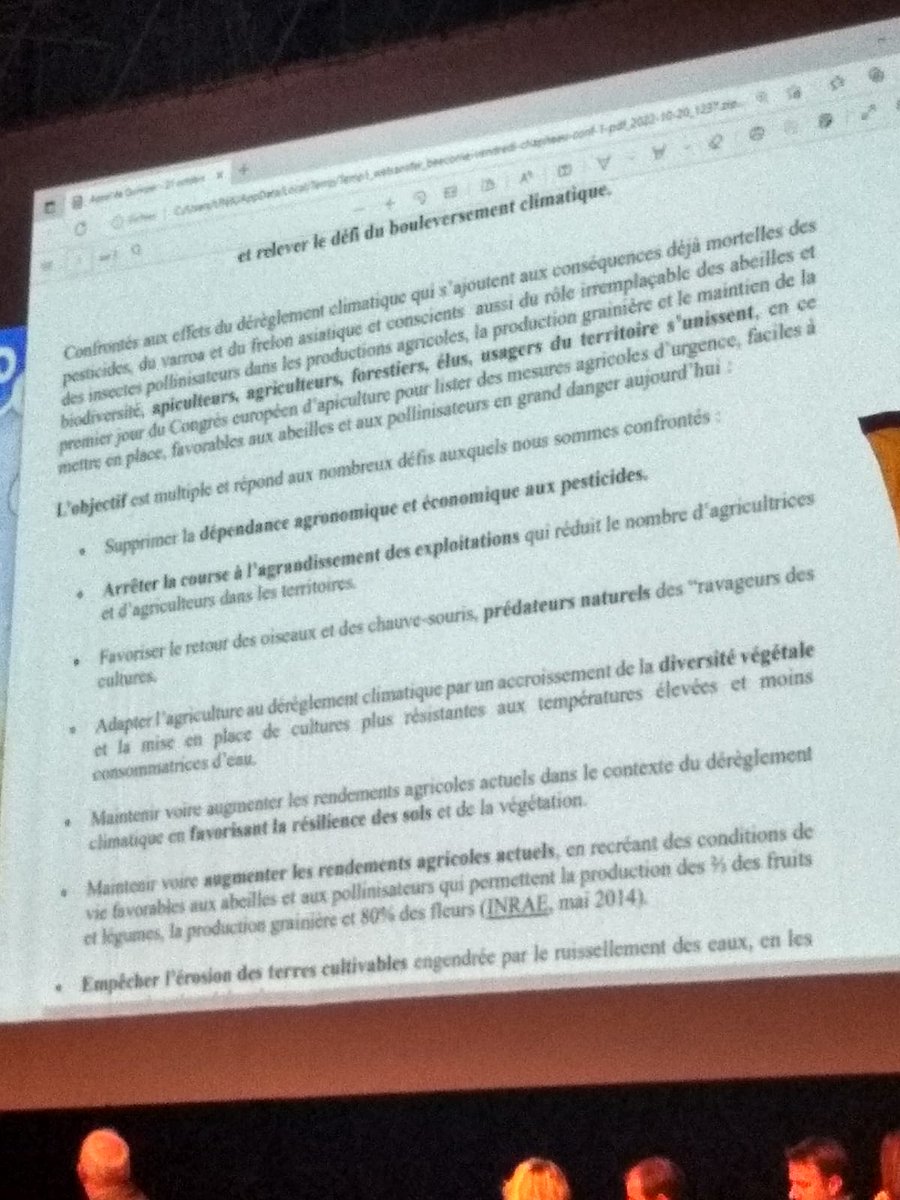 BeeLifeEU's tweet photo. Call of Quimper at #Beecome👉beekeepers wanna see a change to the existing devastating agricultural model! French unions are launching a call to regional and national government to support🐝#beefriendly agricultural practices. 
Shift from #pesticides urgently👉need ambitious #SUR https://t.co/HmRTqJs4sU