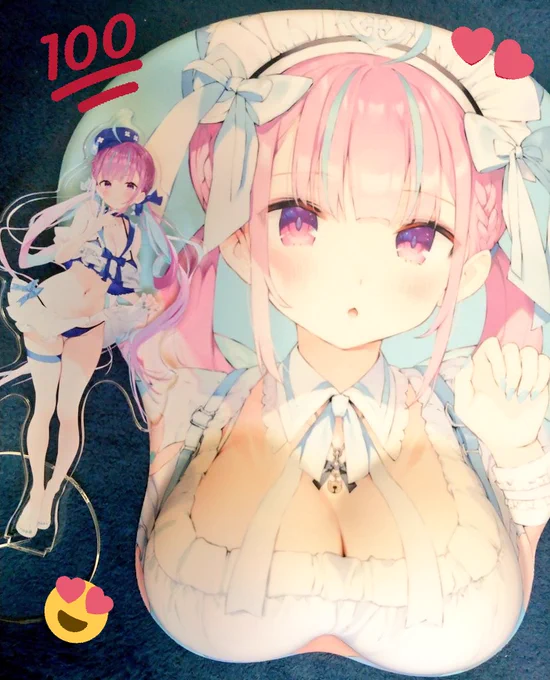 がおうパッパが丹精込めて育て上げたあくたんのおっぺぇマウスパッドとアクスタが届いたのだあくたんのやわっけぇなぁ... 